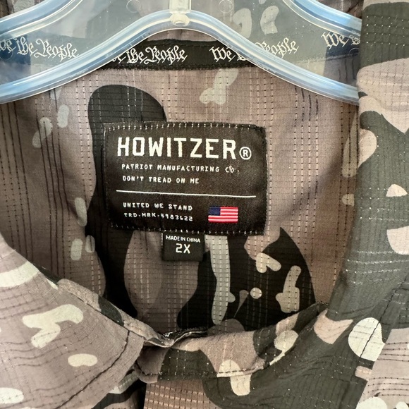 HOWITZER MEN'S CAMO PRINT AMBUSH SHORT SLEEVE BUTTON DOWN SHIRT Size 2X - Picture 3 of 11
